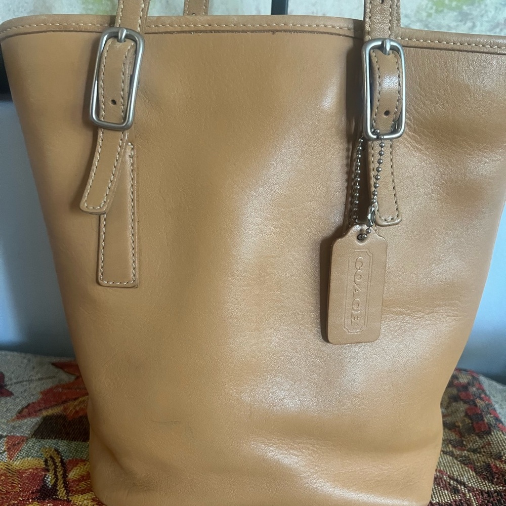 Coach Tan Legacy Leather Bucket Bag 9803 - Picture 5 of 12